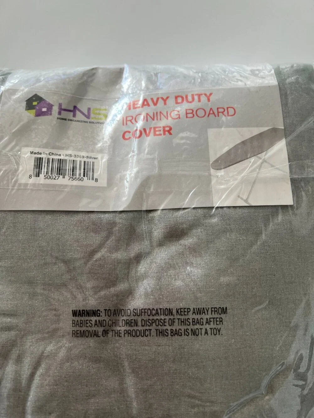 Brand New Heavy Duty Ironing Board Cover - Silver 54 x 15